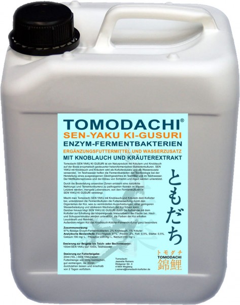 Tomodachi Sen-Yaku Milchsäurebakterien, Knoblauch, Kräuter, Koifutterzusatz 5L