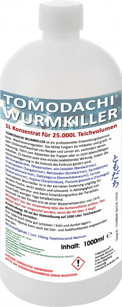 Wurmmittel Hautwurm Kiemenwurm Karpfenlaus Wurmkiller 25m³ Teichvolumen