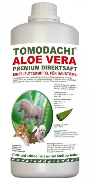 Aloe Vera Hund, BARF Zusatz, Immunsystem, Verdauung, Premium Direktsaft, Nahrungsergänzung Hund 1L