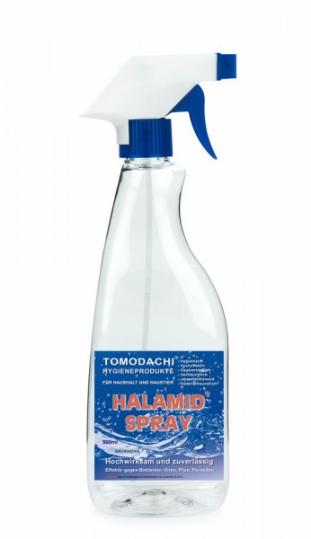 Desinfektionsmittel Halamid Spray zuverlässige Desinfektion gegen Viren, Bakterien, Pilze 500ml, 5g