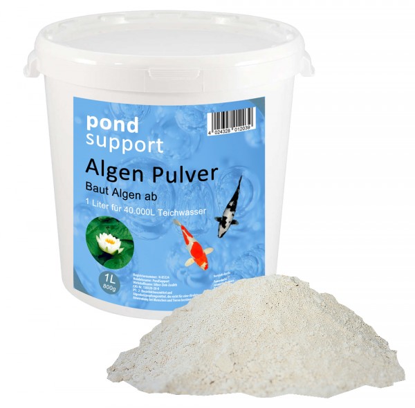 Pond Support Fadenalgenpulver mineralisch gegen Fadenalgen 1 Liter