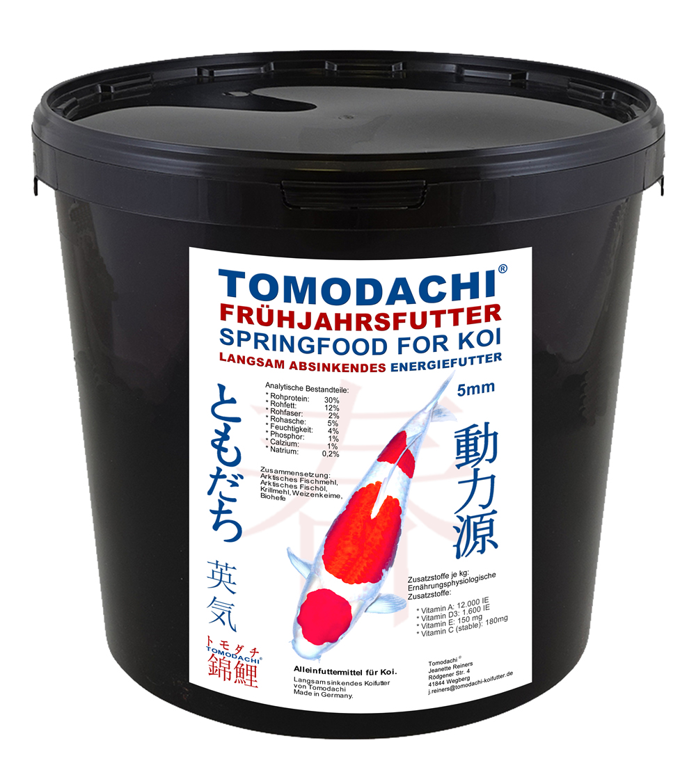 Frühjahrsfutter Koi Koifutter Tomodachi 5mm 3kg Energiefutter semi-sinkend 