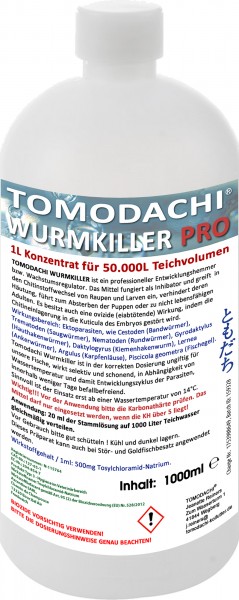 Wurmmittel Hautwurm Kiemenwurm Karpfenlaus Wurmkiller 50m³ Teichvolumen