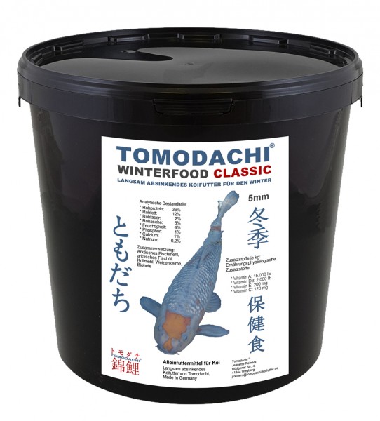 Winterfutter für Koi Sinkfutter energiereich hochverdaulich Tomodachi Winterfood Classic 5kg Eimer