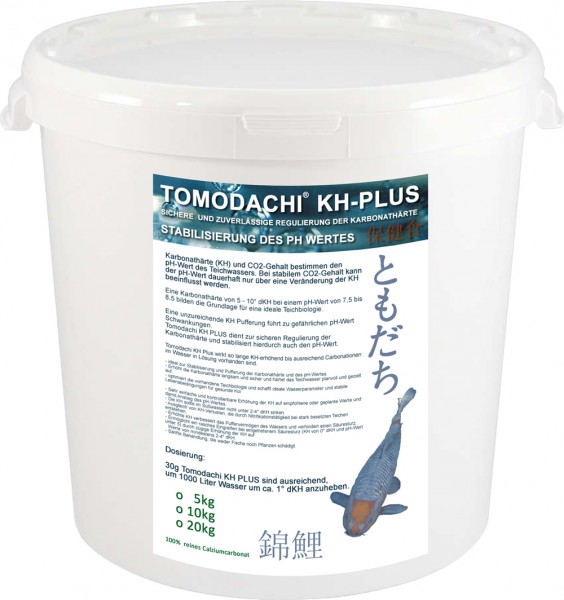 Tomodachi KH-Plus hebt Carbonathärte im Koiteich für stabilen PH Wert 5kg Eimer