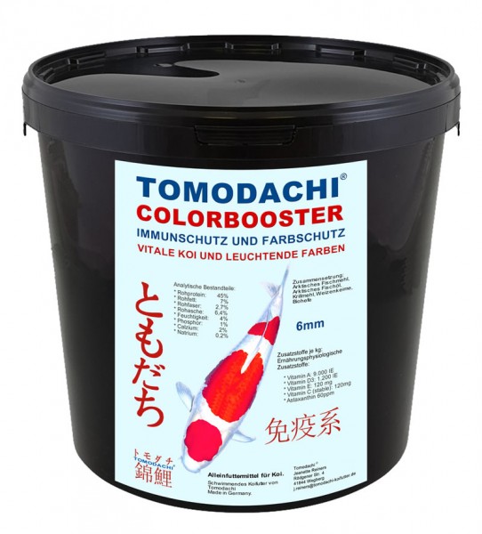Koifutter Wachstumsfutter Koi Astax Farbschutz und Immunschutz Tomodachi Colorbooster 6mm 5kg Eimer